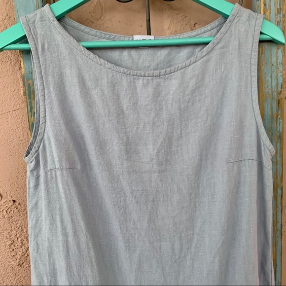 Linenfox Ruffle Bottom Tunic Dusty Blue XS - Picture 2 of 9